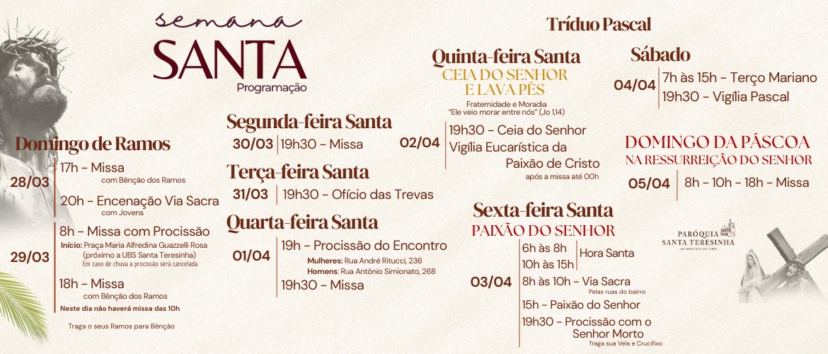 Missas - Paróquia Santa Teresinha