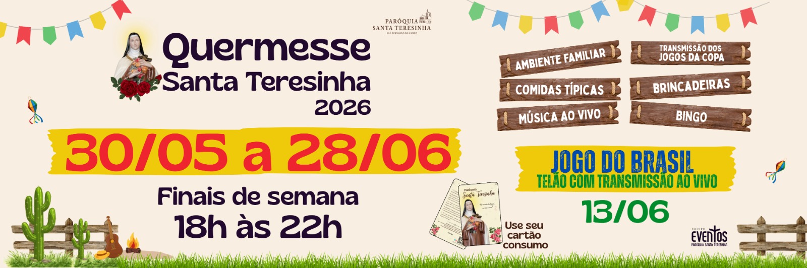 Banner Quermesse 2026